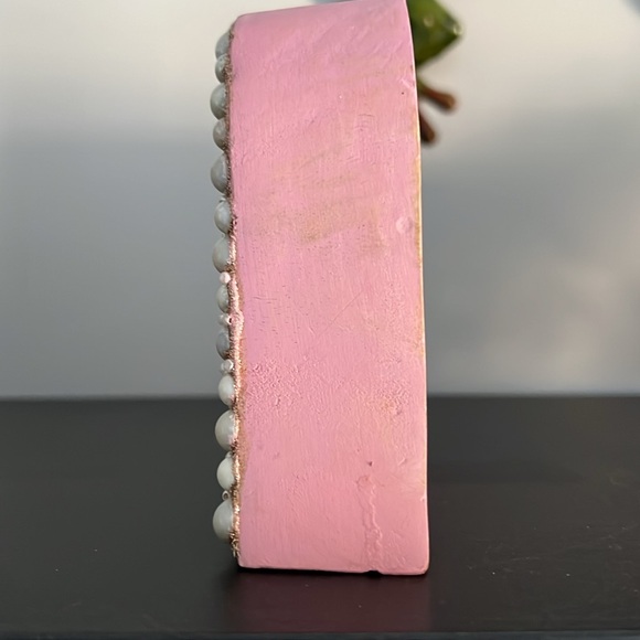 Accents Pearl Crusted Heart Decorative Wood Decor Nwot Poshmark